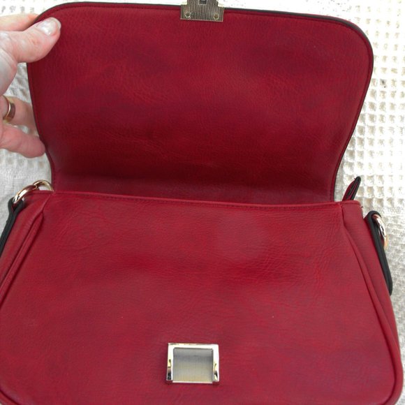 SHOULDER BAG, SLATER EMPERIA, FAUX LEATHER, RED - Picture 4 of 8